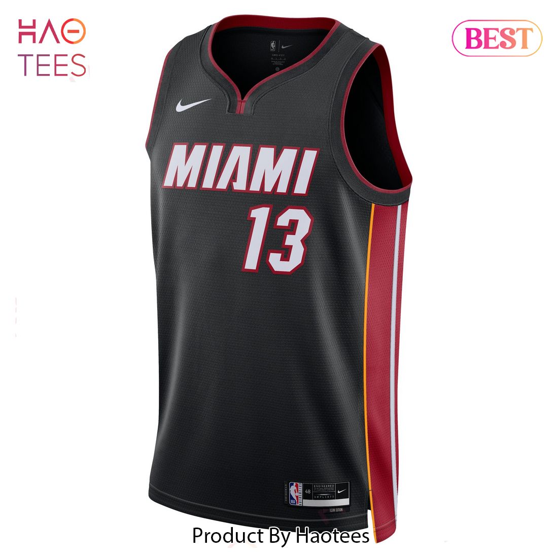 Bam Adebayo Miami Heat Nike Unisex 2022 23 Swingman Jersey Icon Edition Black Luxury Store