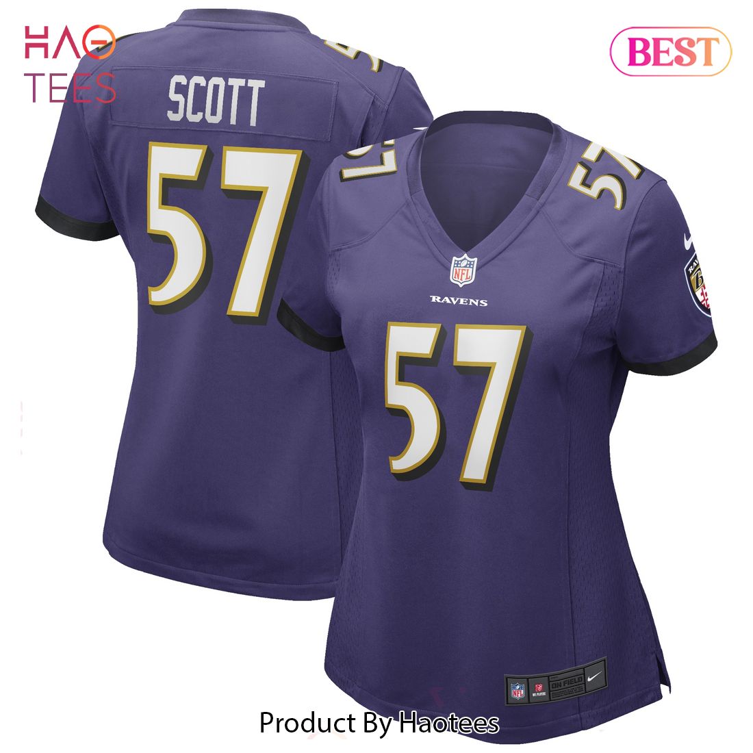 Bart Scott Baltimore Ravens Nike Women’s Game Retired Player Jersey Purple