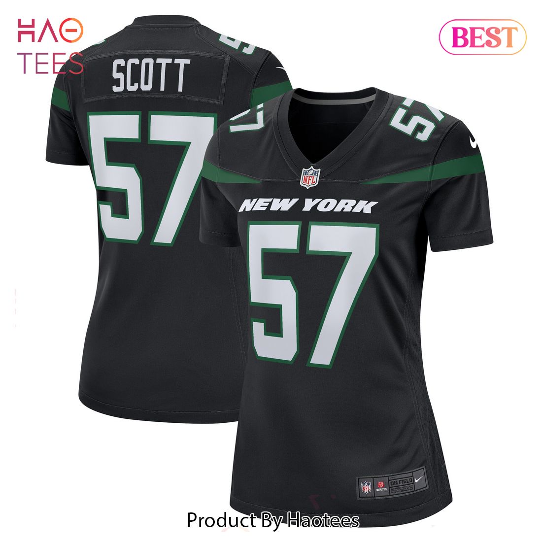 Bart Scott New York Jets Nike Women's Retired Player Jersey Black