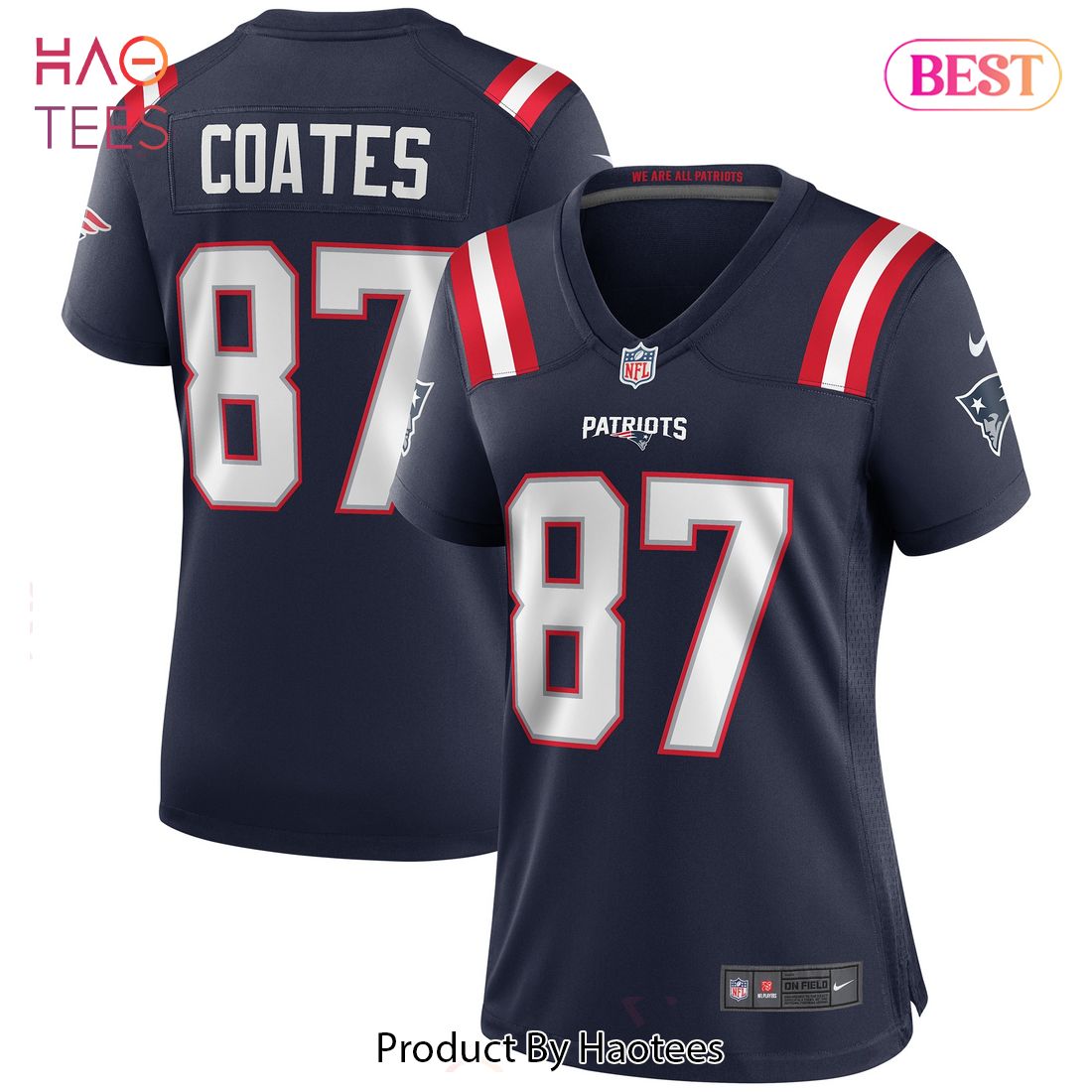Ben Coates New England Patriots Nike Women’s Game Retired Player Jersey Navy