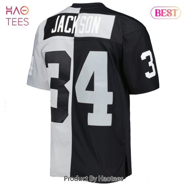 Bo Jackson Las Vegas Raiders Mitchell & Ness 1988 Split Legacy Replica Jersey Black Silver