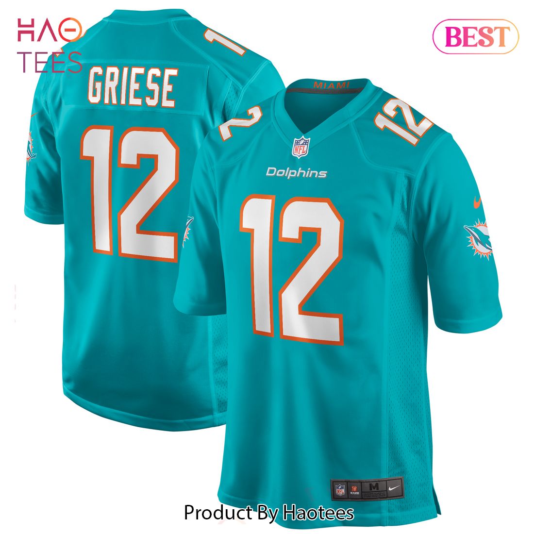 Bob Griese Miami Dolphins Nike Game Retired Player Jersey Aqua Luxury Store