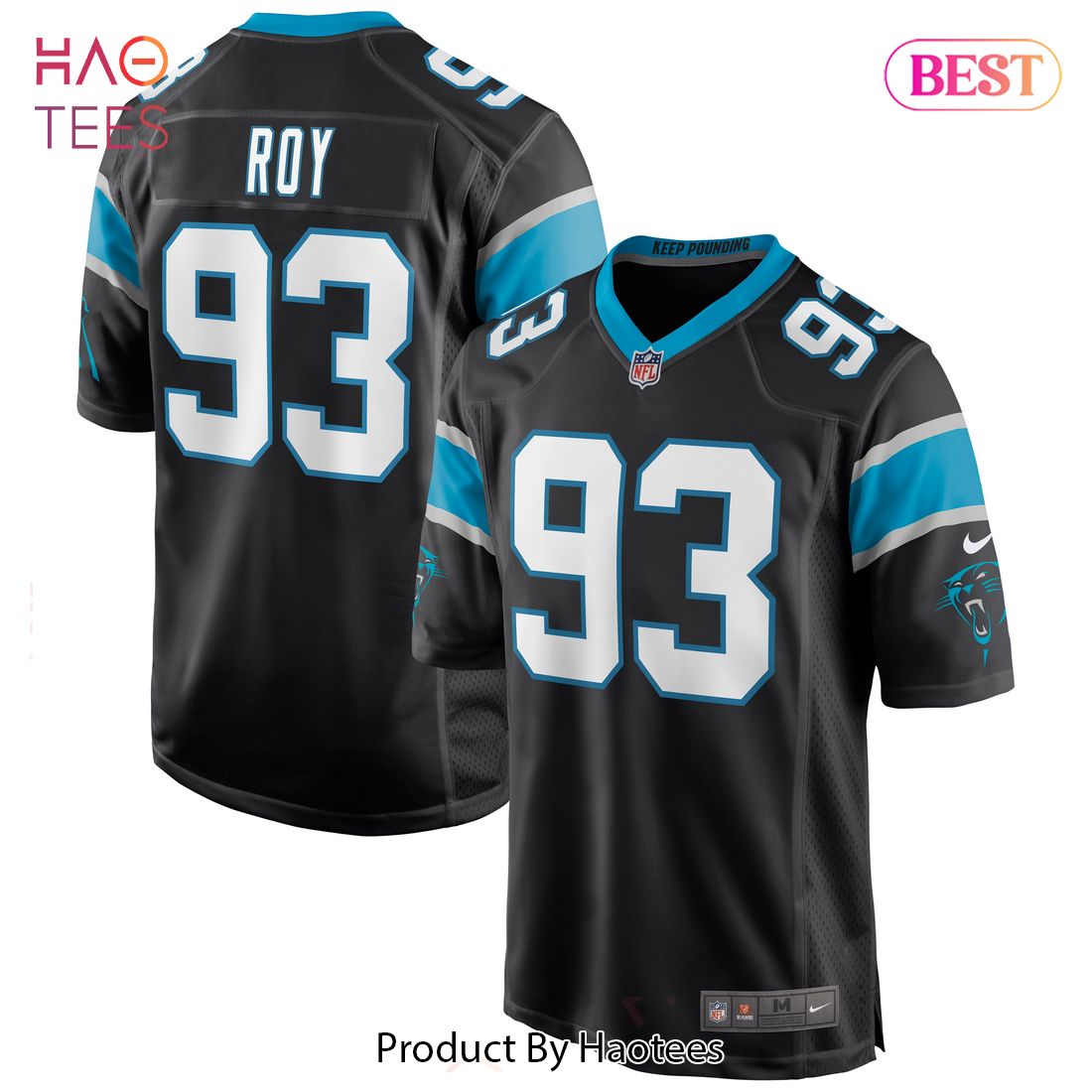 Bravvion Roy Carolina Panthers Nike Game Jersey Black Luxury Store