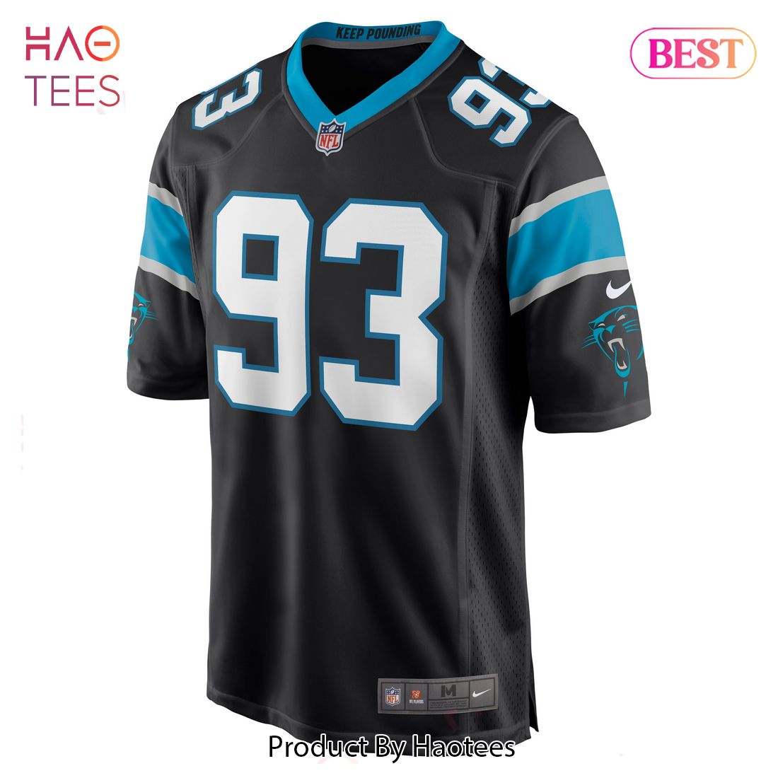 Bravvion Roy Carolina Panthers Nike Game Jersey Black Luxury Store