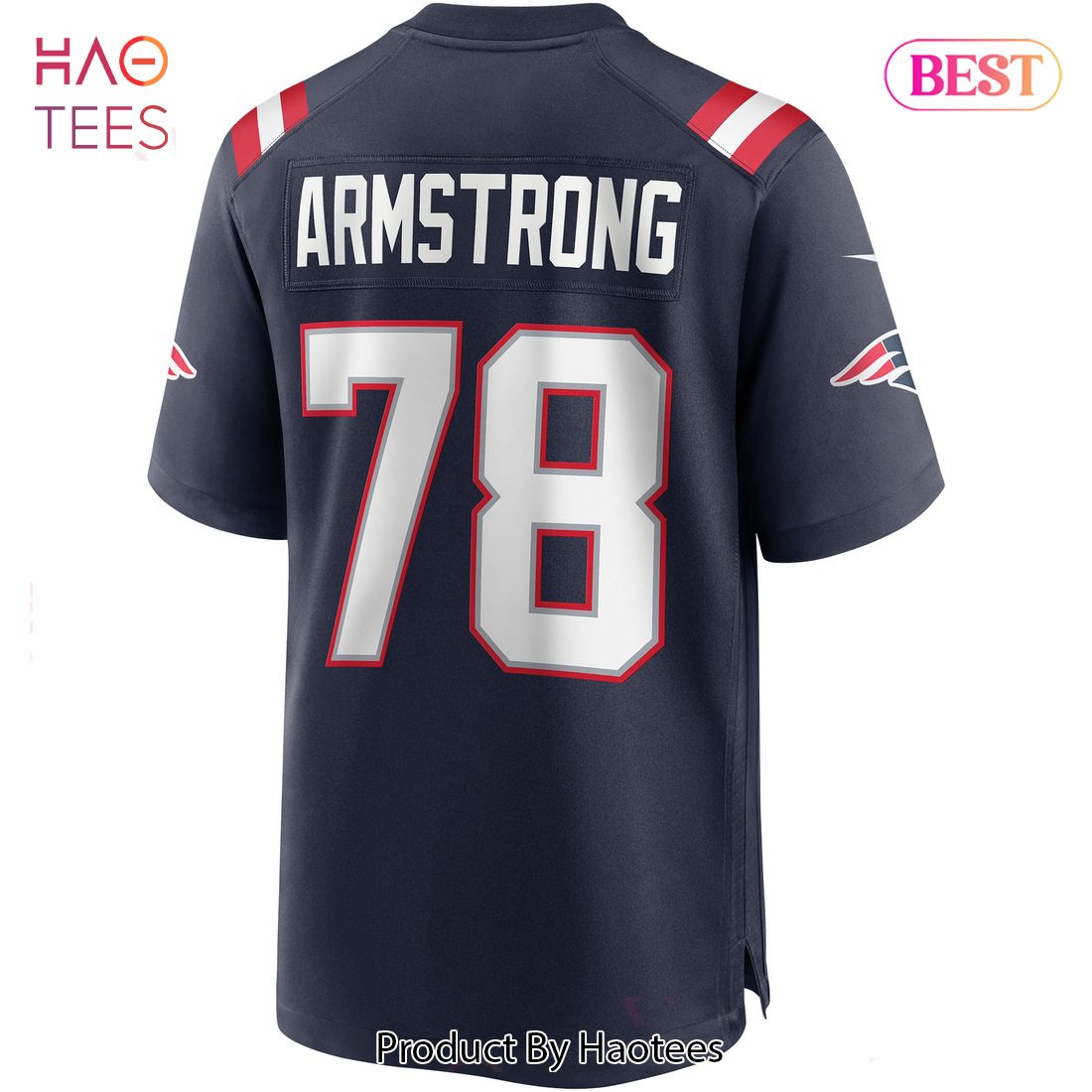 Bruce Armstrong New England Patriots Nike Game Retired Player Jersey Navy