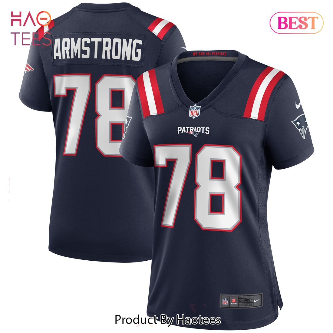 Bruce Armstrong New England Patriots Nike Women’s Game Retired Player Jersey Navy Luxury Store