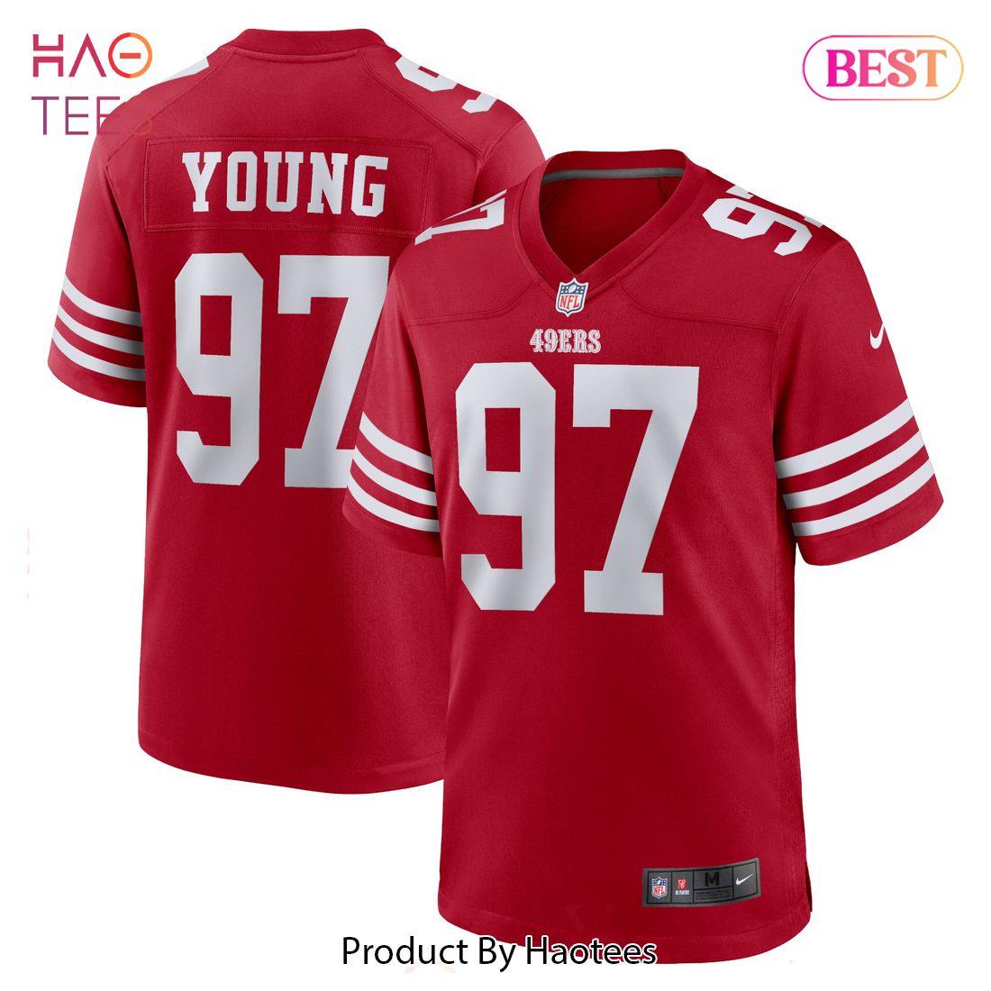 Bryant Young San Francisco 49ers Nike Retired Player Game Jersey Scarlet Luxury Store