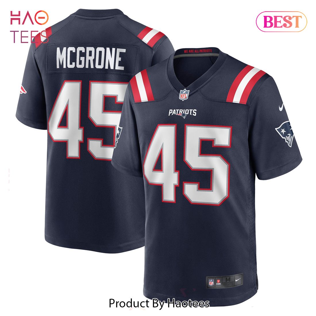 Cameron McGrone New England Patriots Nike Game Jersey Navy