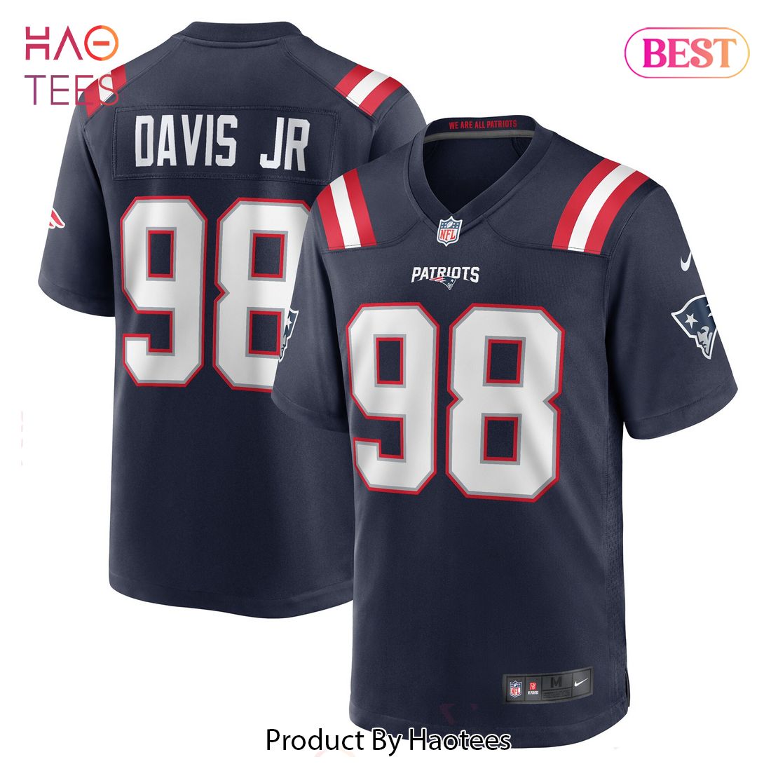 Carl Davis Jr. New England Patriots Nike Game Player Jersey Navy