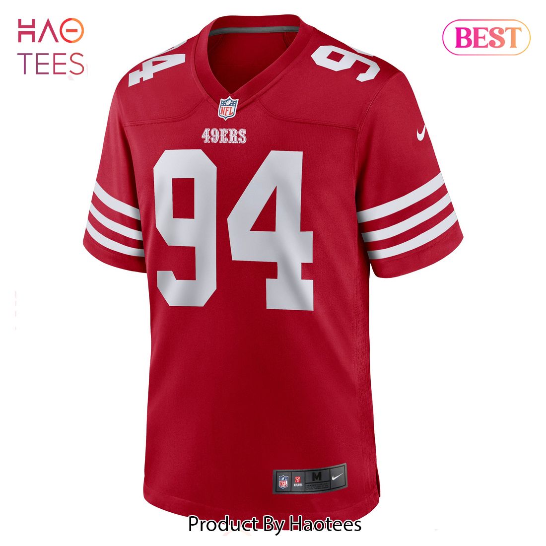 Charles Omenihu San Francisco 49ers Nike Game Player Jersey Scarlet Luxury Store