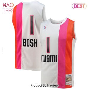 Chris Bosh Miami Heat Mitchell & Ness 2011-12 Hardwood Classics Swingman Jersey White
