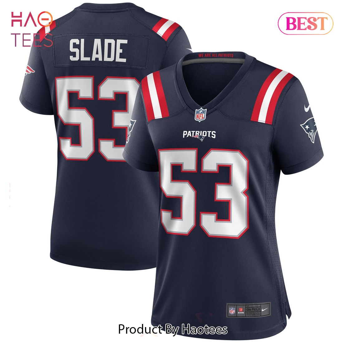 Chris Slade New England Patriots Nike Women's Game Retired Player Jersey Navy