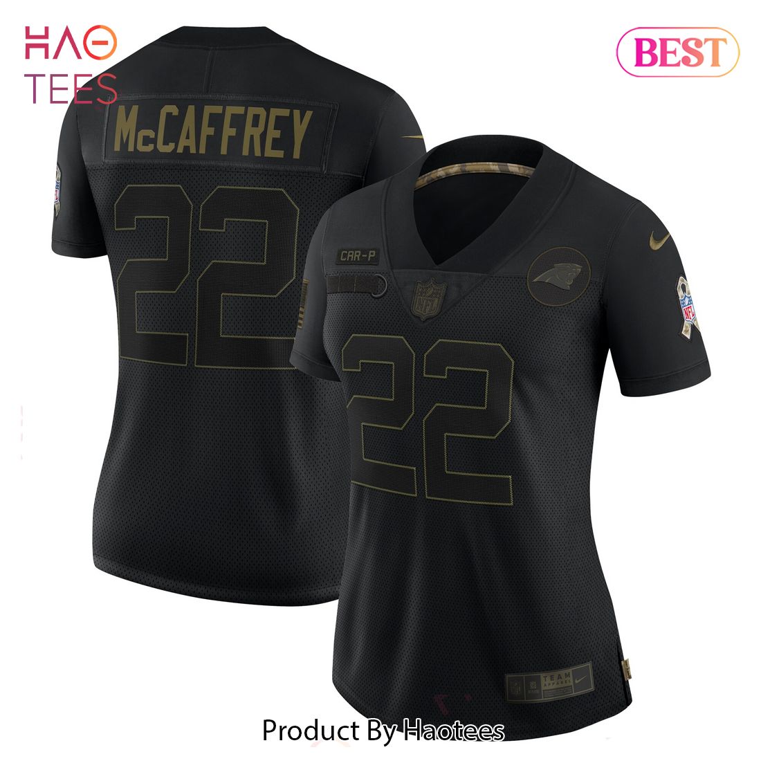 Christian McCaffrey Carolina Panthers Nike Women’s 2020 Salute To Service Limited Jersey Black