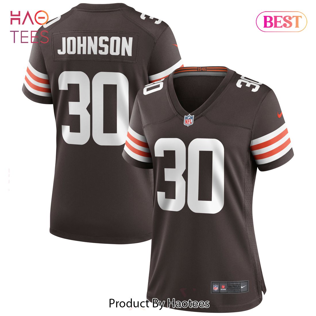 D’Ernest Johnson Cleveland Browns Nike Women’s Game Jersey Brown Luxury Store