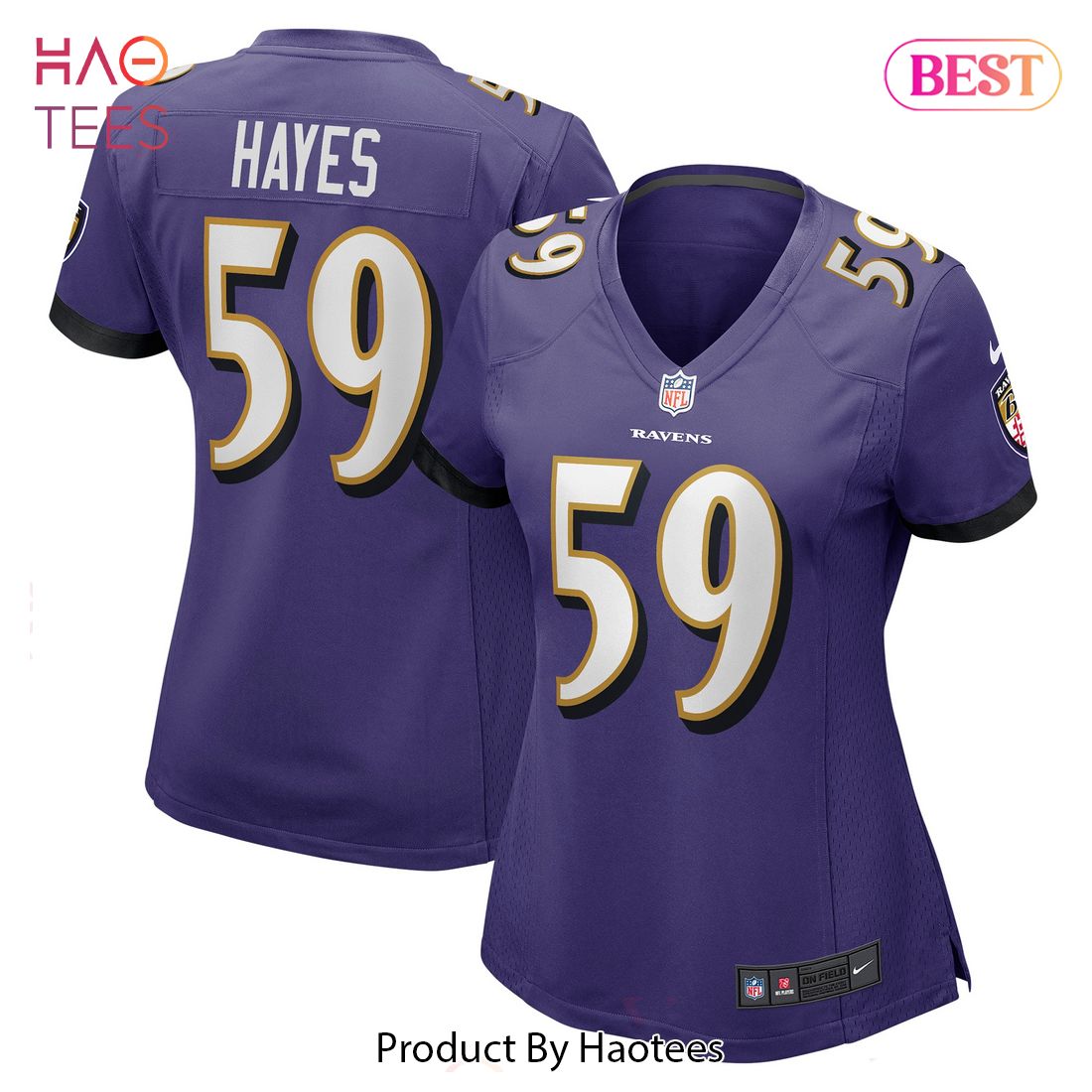 Daelin Hayes Baltimore Ravens Nike Women’s Game Jersey Purple Luxury Store