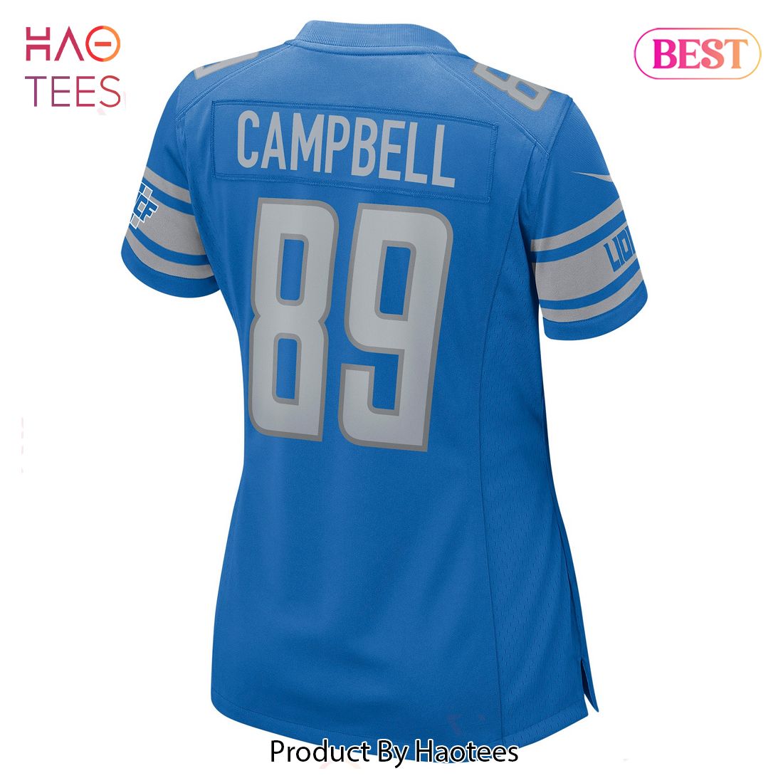 Dan Campbell Detroit Lions Nike Women's Retired Player Game Jersey Blue