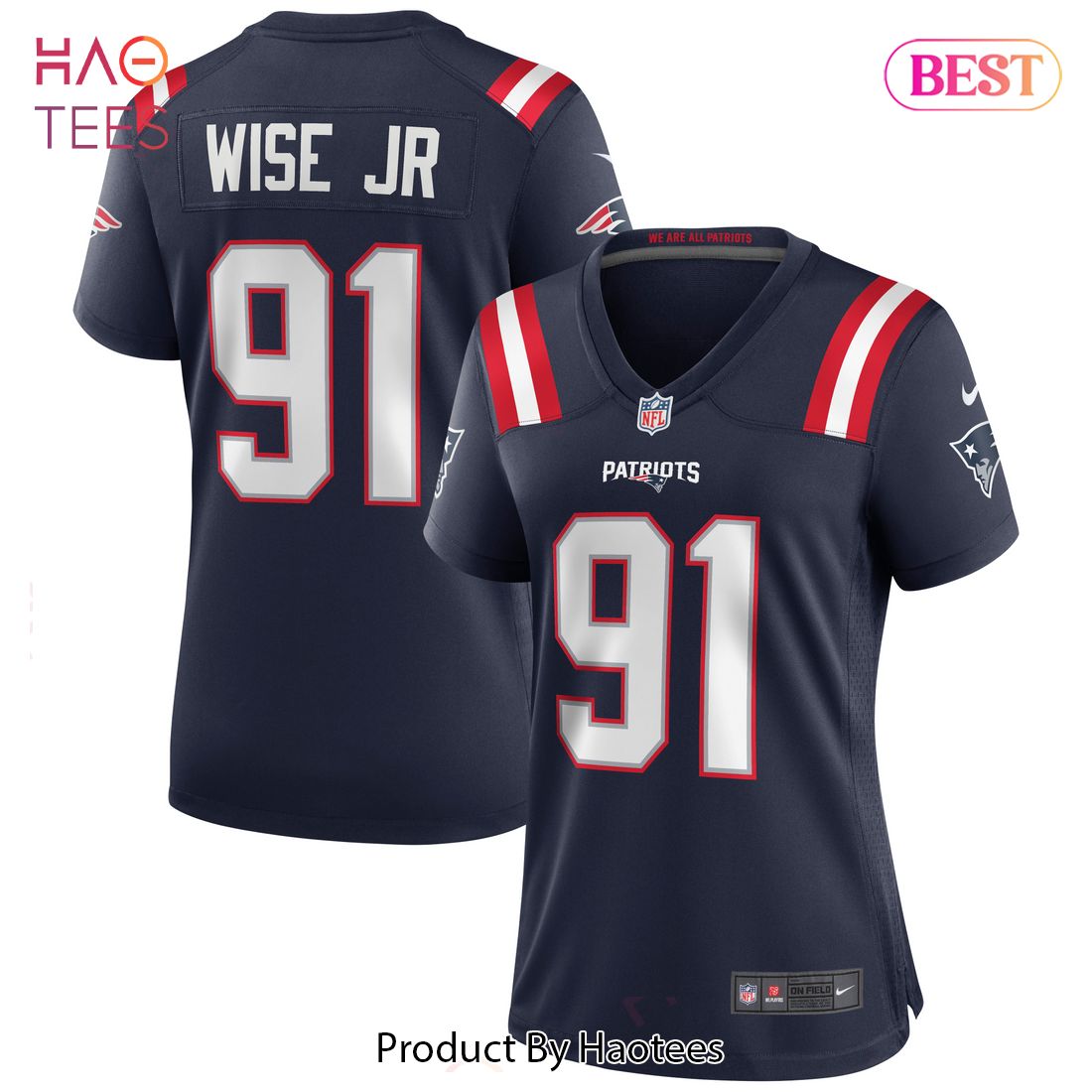 Deatrich Wise Jr. New England Patriots Nike Women’s Game Jersey Navy Luxury Store