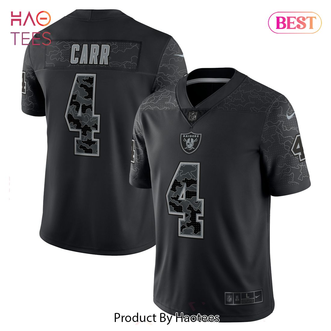 Derek Carr Las Vegas Raiders Nike RFLCTV Limited Jersey Black Luxury Store