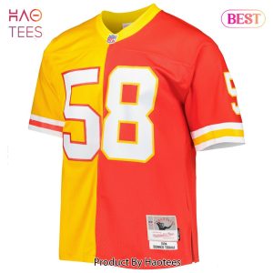 Derrick Thomas Kansas City Chiefs Mitchell & Ness 1994 Split Legacy Replica  Jersey Red Gold