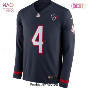 Deshaun Watson Houston Texans Nike Women's Therma Long Sleeve Jersey - Navy