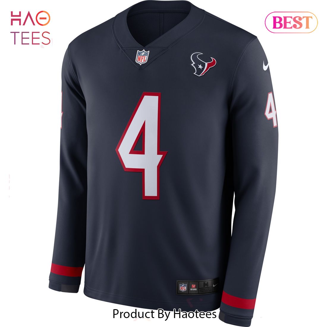 Deshaun Watson Houston Texans Nike Therma Long Sleeve Player Jersey Navy Luxury Store