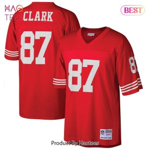 Dwight Clark San Francisco 49ers Mitchell & Ness Retired Player Legacy Replica Jersey Scarlet Dwight Clark San Francisco 49ers Mitchell & Ness Retired Player Legacy Replica Jersey Scarlet
