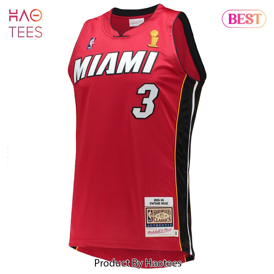 Dwyane Wade Miami Heat Mitchell & Ness 2005-06 Hardwood Classics Authentic Jersey Red Dwyane Wade Miami Heat Mitchell & Ness 2005-06 Hardwood Classics Authentic Jersey Red