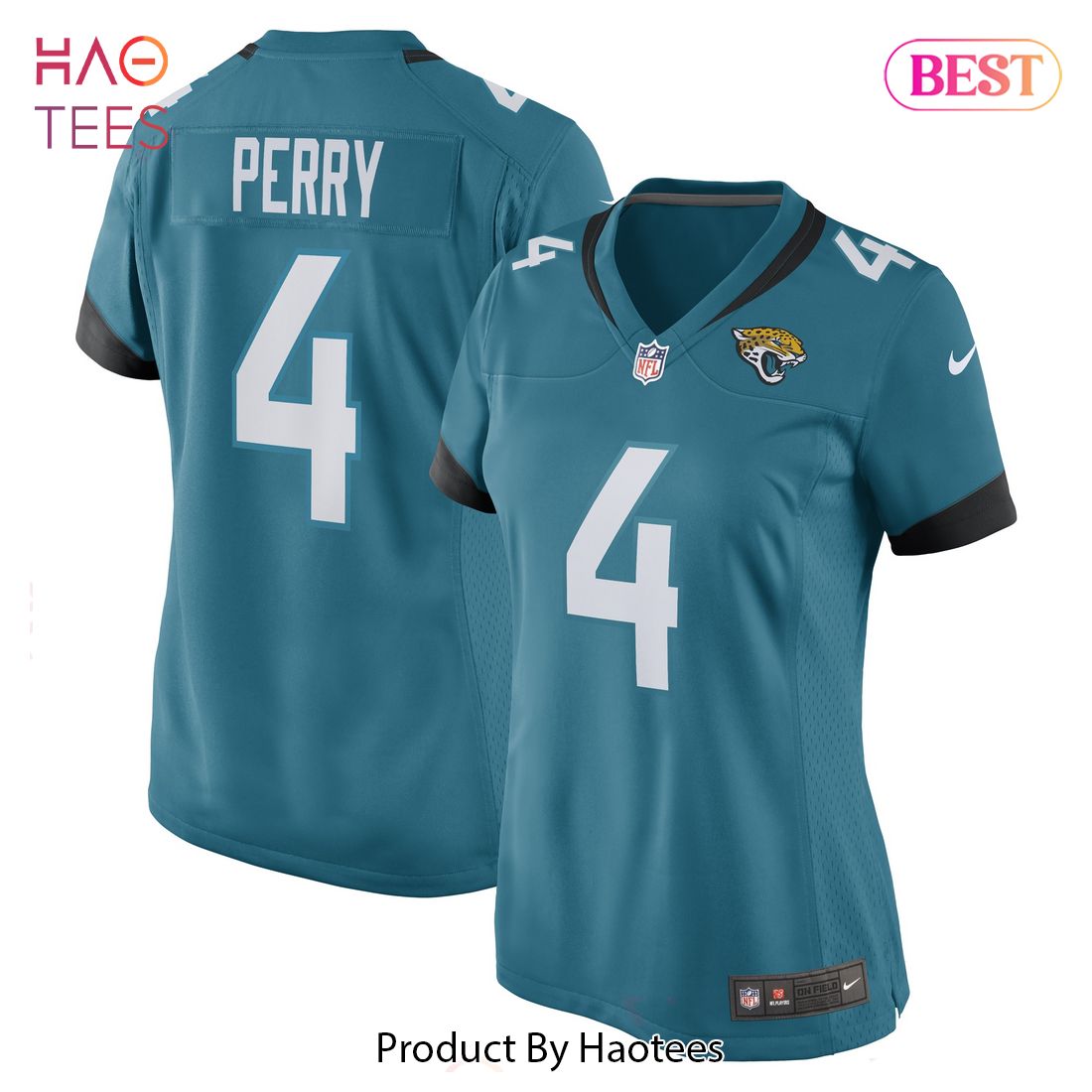 E.J. Perry Jacksonville Jaguars Nike Women’s Game Player Jersey Teal Luxury Store