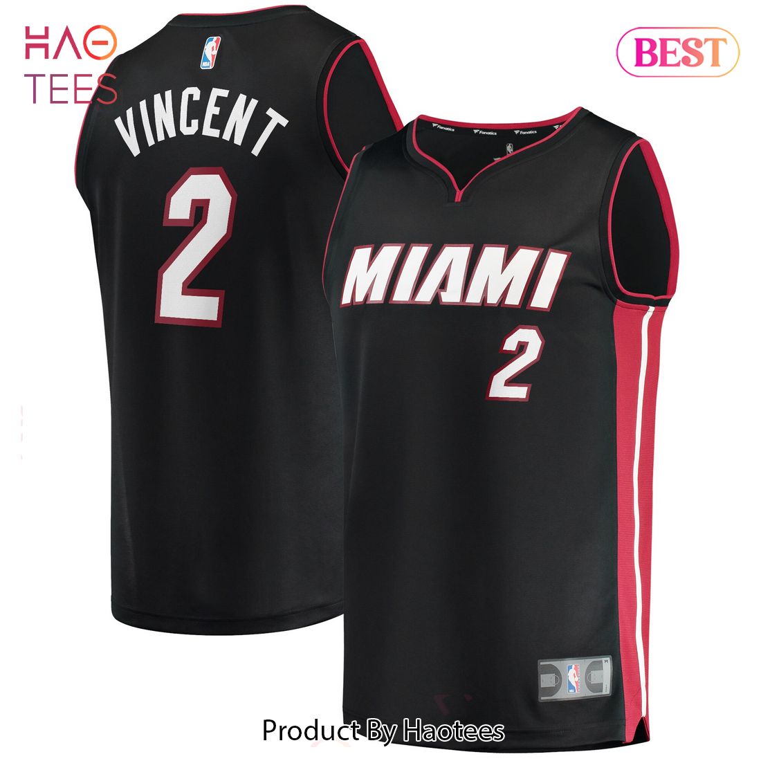 Gabe Vincent Miami Heat Fanatics Branded 2021 22 Fast Break Replica Jersey Icon Edition Black
