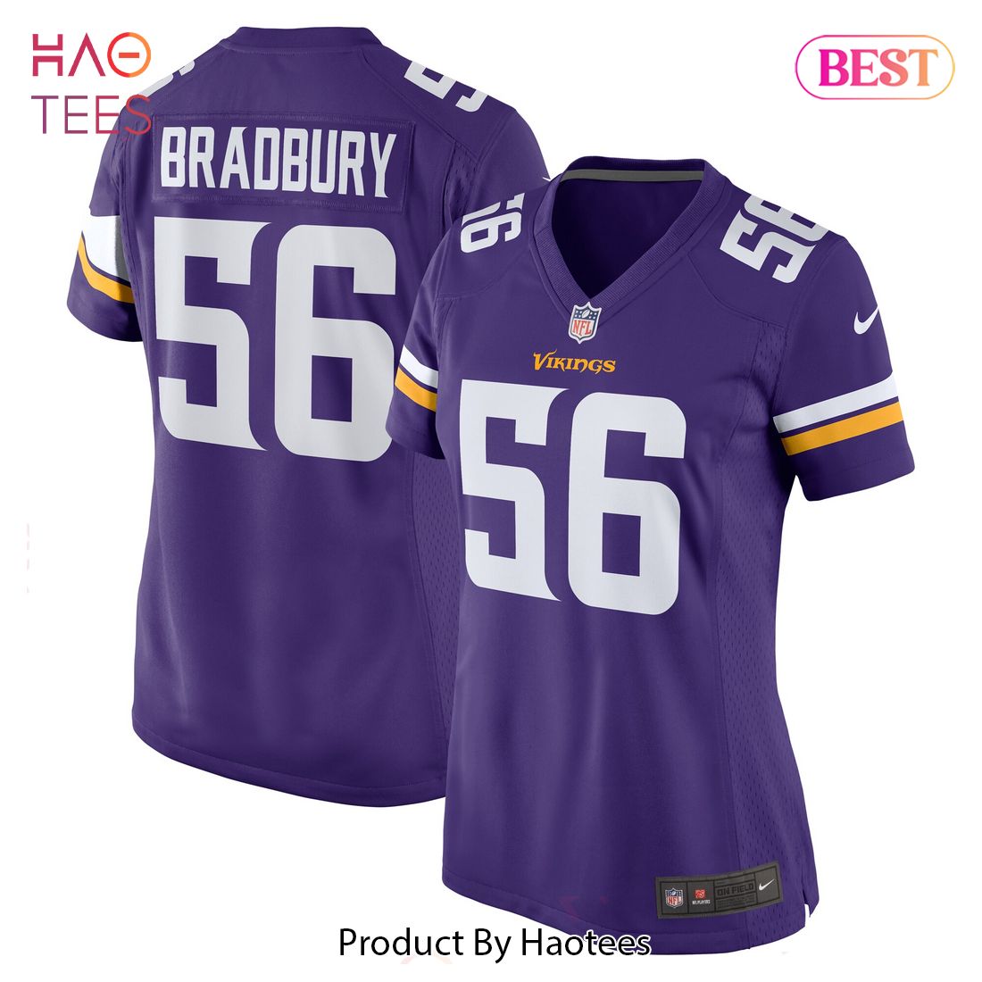 Garrett Bradbury Minnesota Vikings Nike Women’s Game Jersey Purple Luxury Store