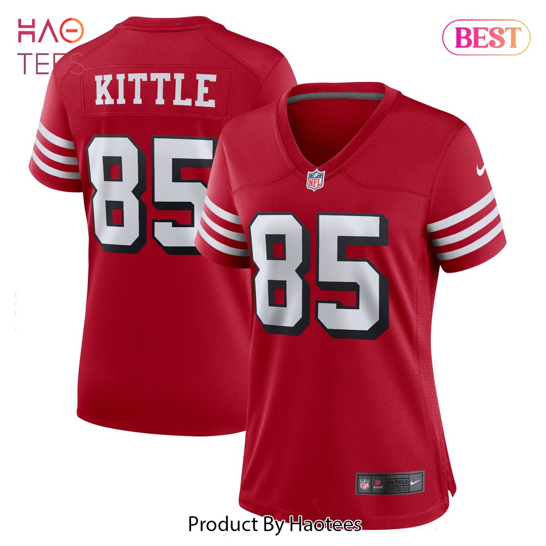 George Kittle San Francisco 49ers Nike Women's Alternate Player Game Jersey Red