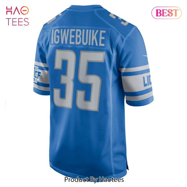 Godwin Igwebuike Detroit Lions Nike Game Jersey Blue