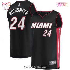 Haywood Highsmith Miami Heat Fanatics Branded 2021 22 Fast Break Replica Jersey Icon Edition Black