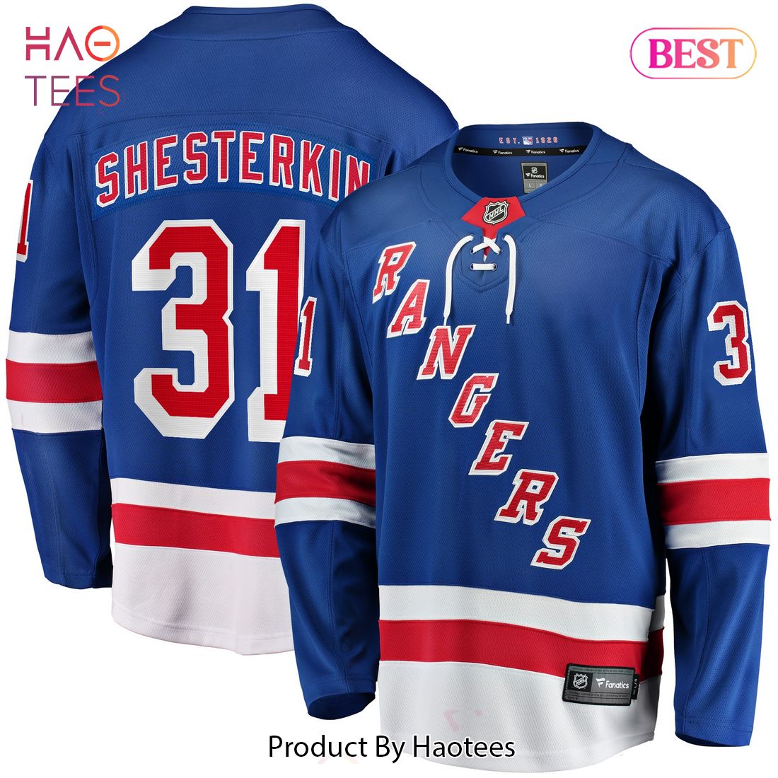 Igor Shesterkin New York Rangers Fanatics Branded Home Premier Breakaway Player Jersey Blue