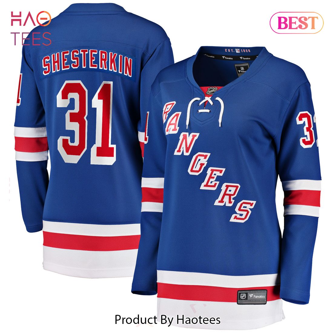 Igor Shesterkin New York Rangers Fanatics Branded Women's Home Breakaway Jersey Blue