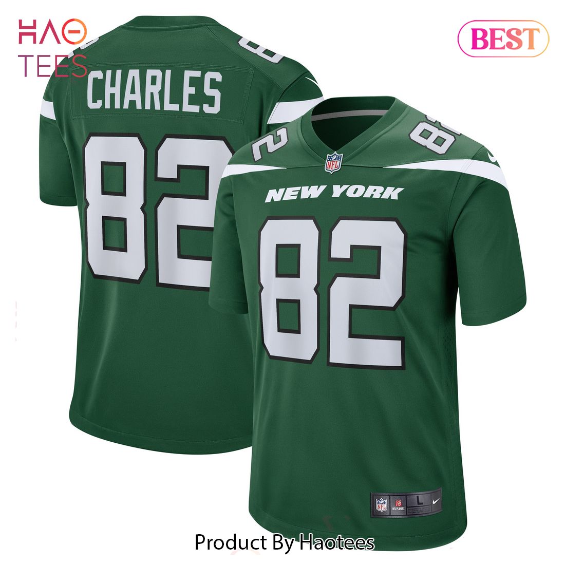 Irvin Charles New York Jets Nike Game Player Jersey Gotham Green