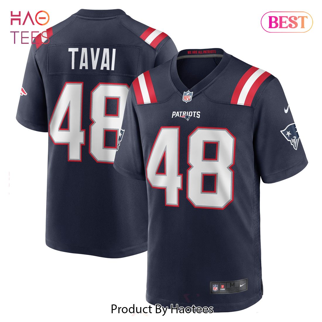 Jahlani Tavai New England Patriots Nike Game Player Jersey Navy