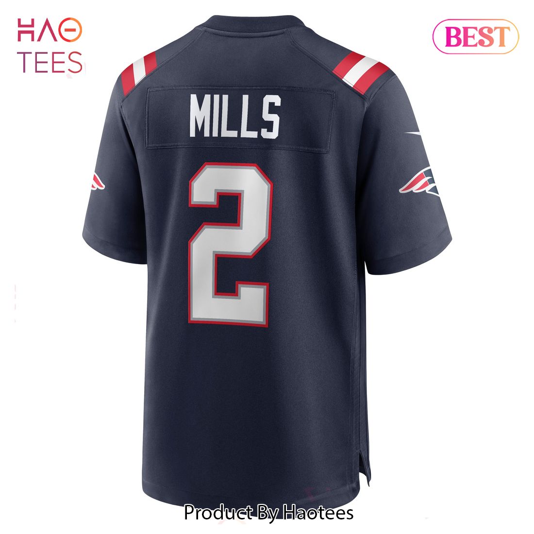 Jalen Mills New England Patriots Nike Game Player Jersey Navy