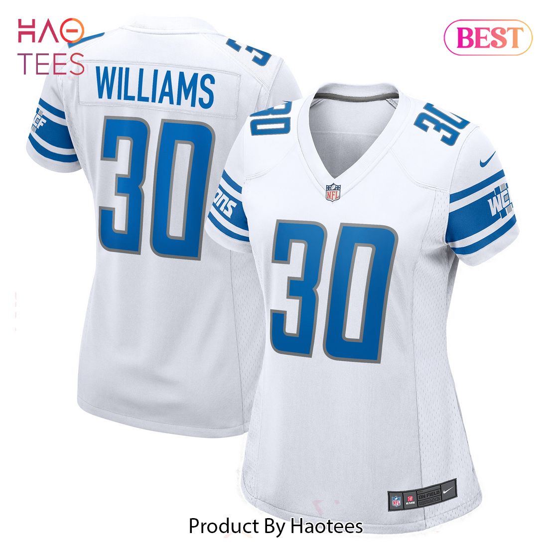 Jamaal Williams Detroit Lions Nike Women’s Player Game Jersey White