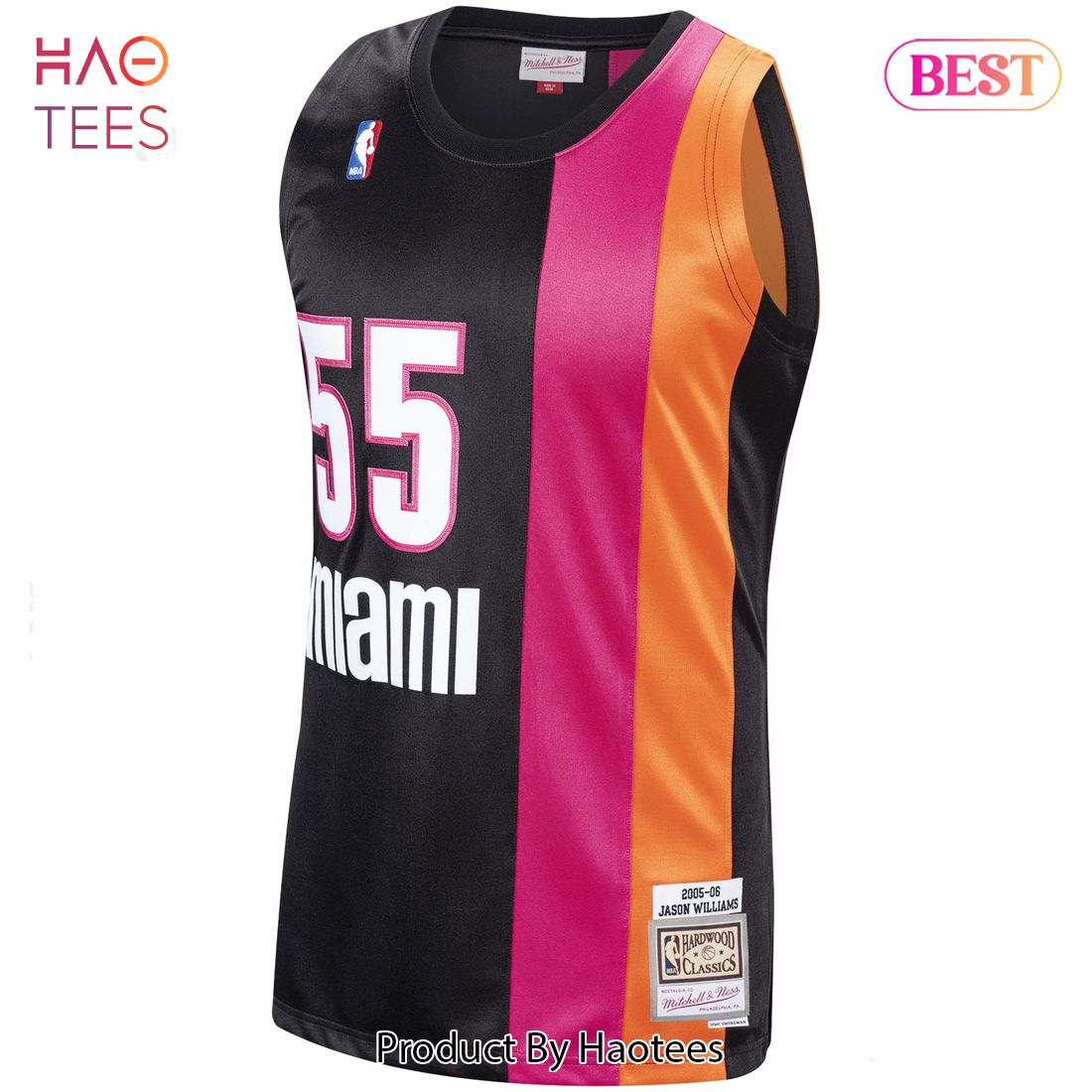 Jason Williams Miami Heat Mitchell & Ness 2005-06 Hardwood Classics Swingman Jersey Black Jason Williams Miami Heat Mitchell & Ness 2005-06 Hardwood Classics Swingman Jersey Black