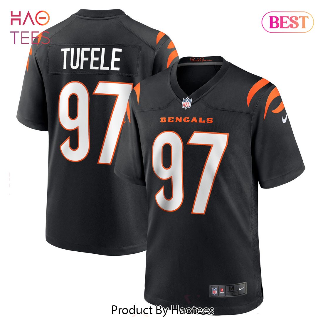 Jay Tufele Cincinnati Bengals Nike Game Player Jersey Black Luxury Store