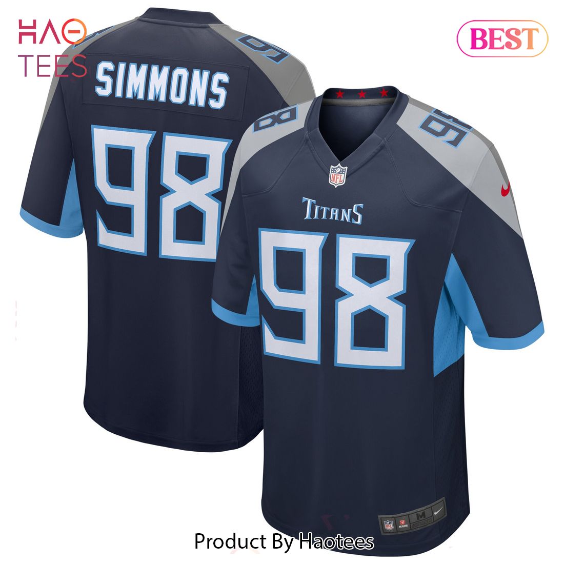 Jeffery Simmons Tennessee Titans Nike Game Jersey Navy Luxury Store