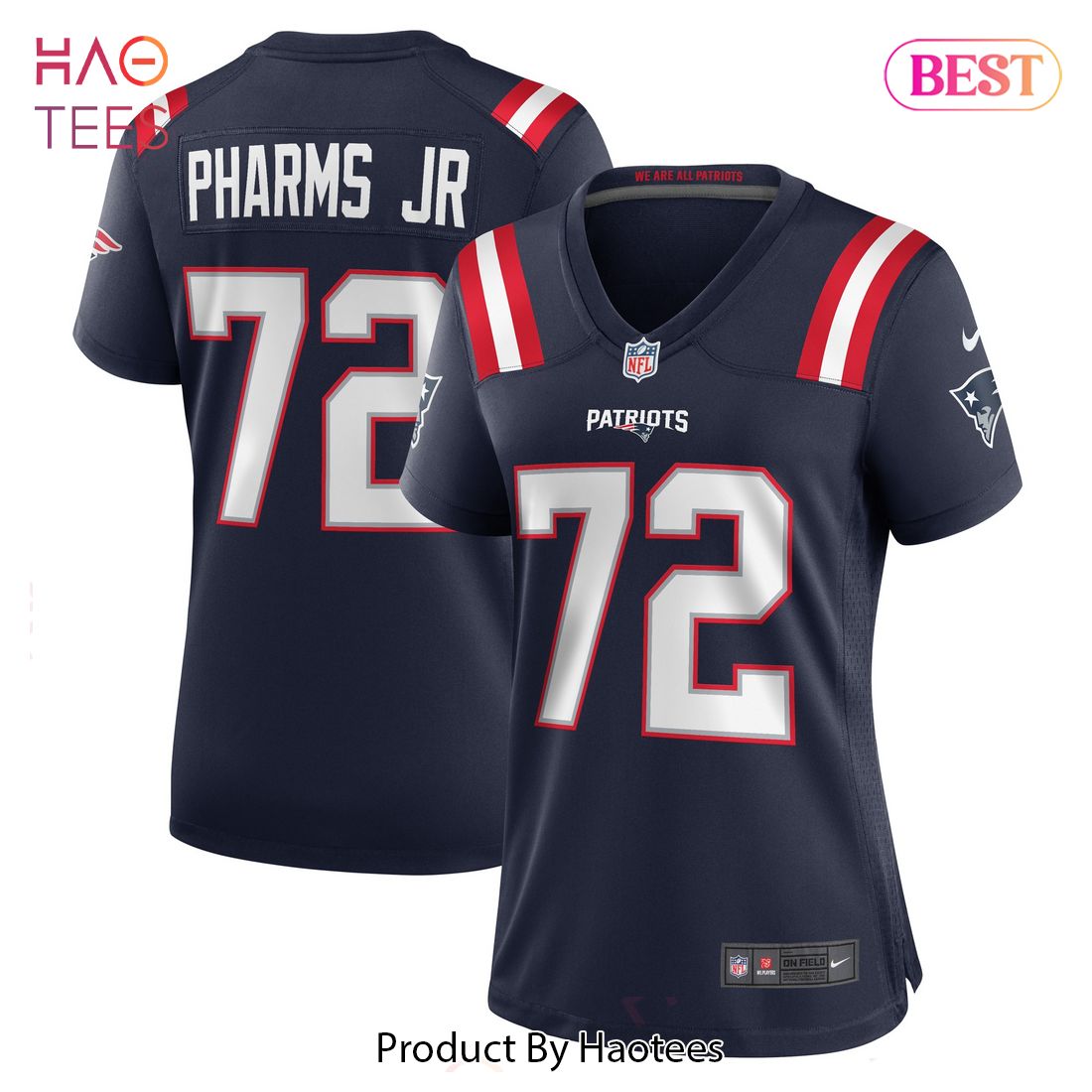 Jeremiah Pharms Jr. New England Patriots Nike Women’s Game Player Jersey Navy Luxury Store