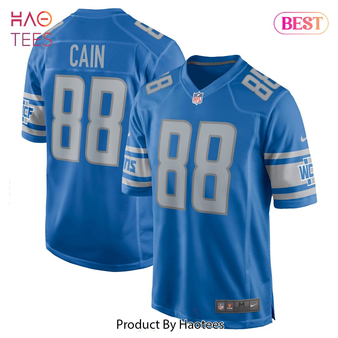 Jim Cain Detroit Lions Nike Retired Player Jersey Blue Luxury Store