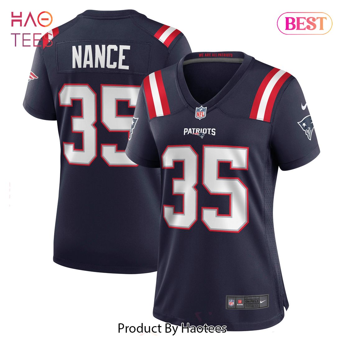 Jim Nance New England Patriots Nike Women’s Retired Player Jersey Navy