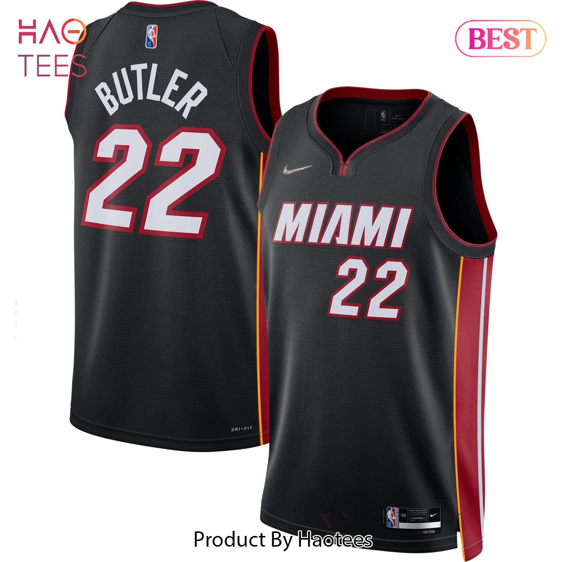 Jimmy Butler Miami Heat Nike 2021 22 Diamond Swingman Jersey Icon Edition Black
