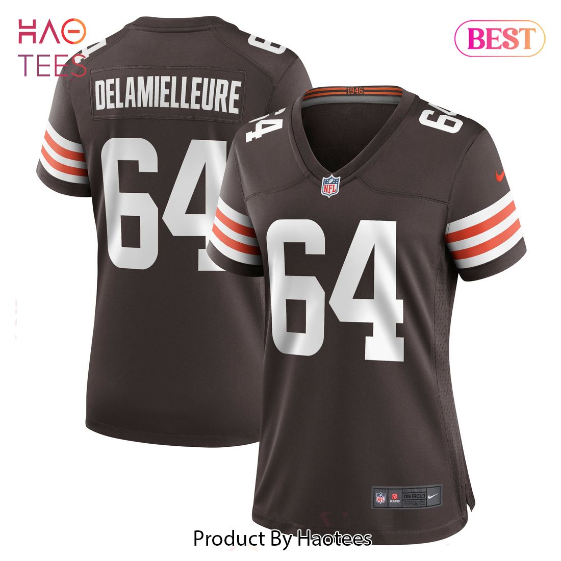 Joe DeLamielleure Cleveland Browns Nike Women’s Game Retired Player Jersey Brown