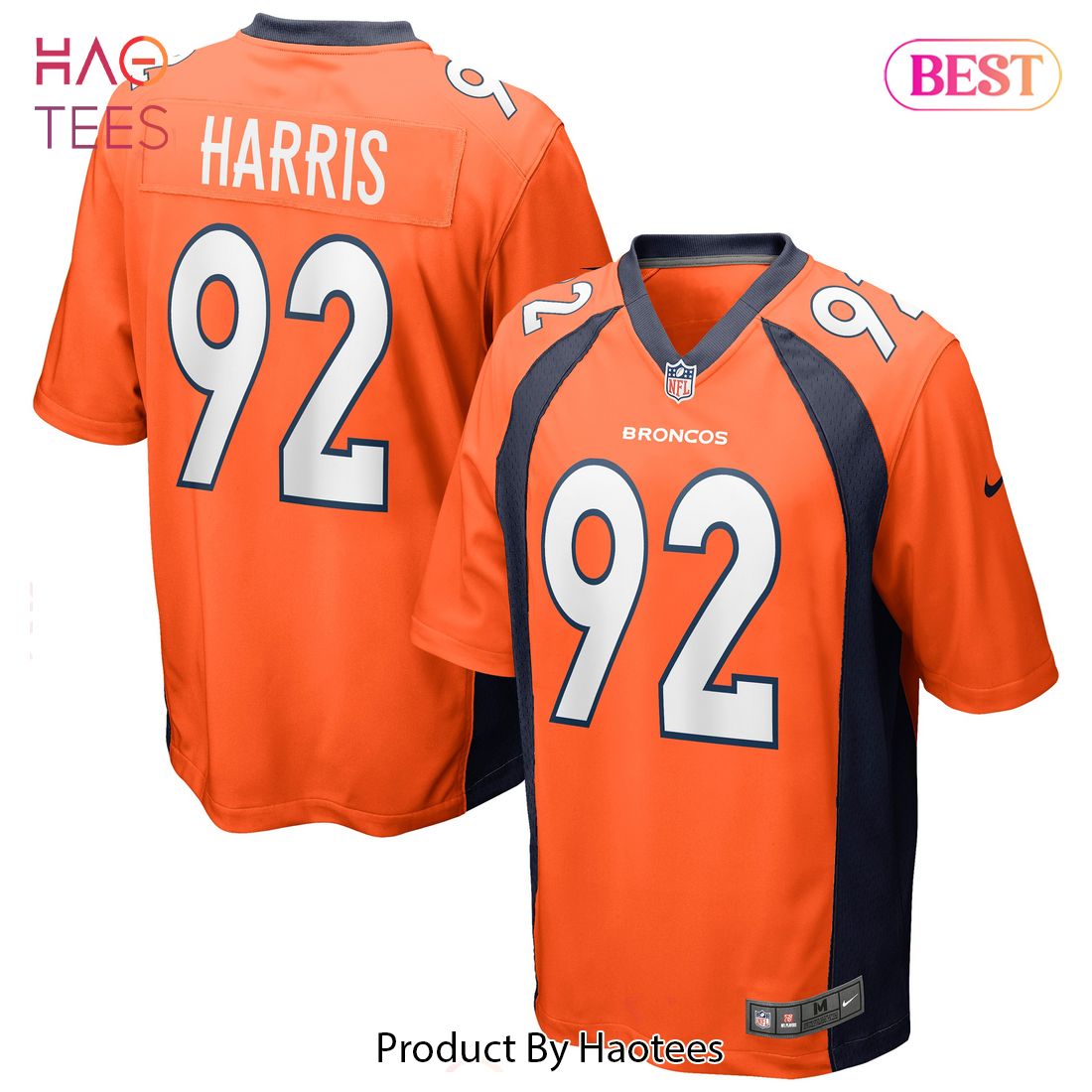 Jonathan Harris Denver Broncos Nike Game Jersey Orange