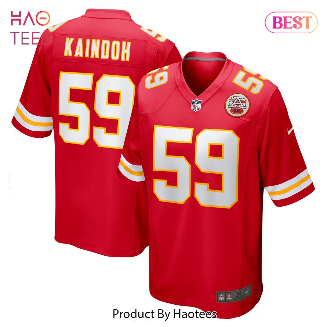 Joshua Kaindoh Kansas City Chiefs Nike Game Jersey Red Luxury Store