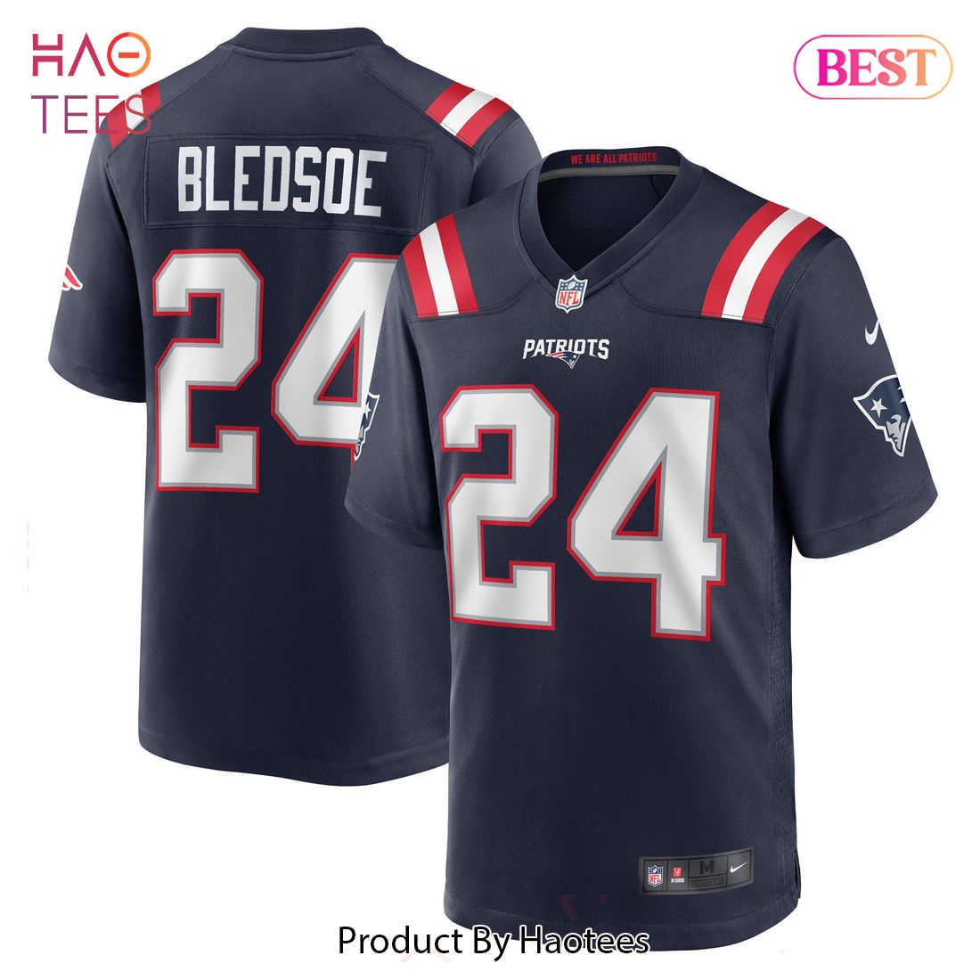 Joshuah Bledsoe New England Patriots Nike Game Player Jersey Navy